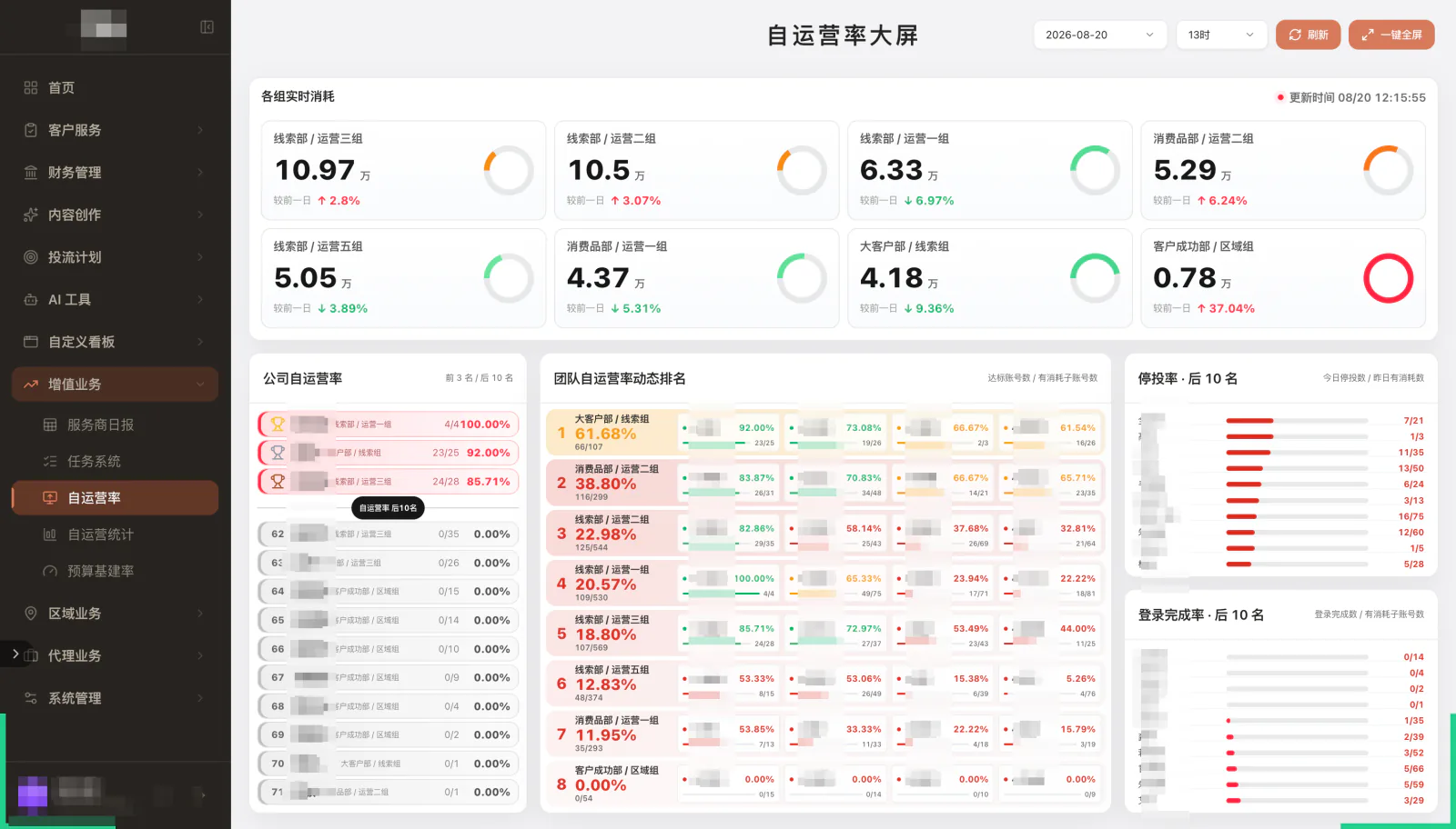 账户自动监控界面