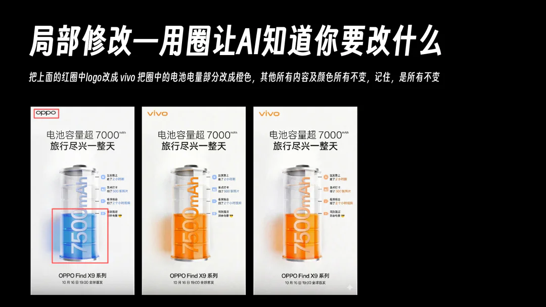 圈选局部并限定修改边界的图片控制示意图